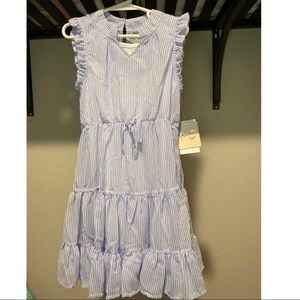 pippa & Julie NWT blue and white pin stripe dress